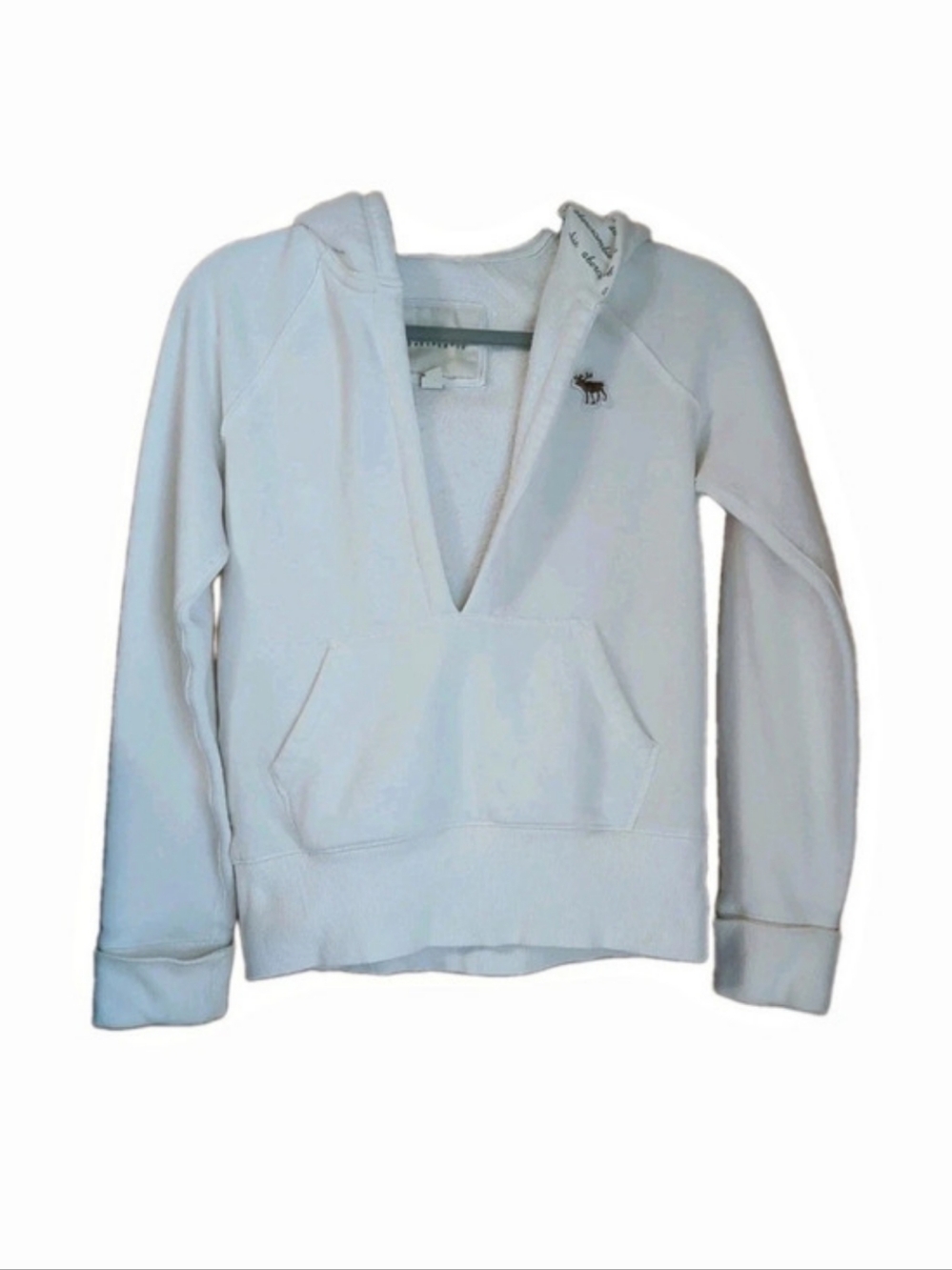Vintage Youth Girls Abercrombie & Fitch Hoodie Size XL or Adult XS/S White Y2k